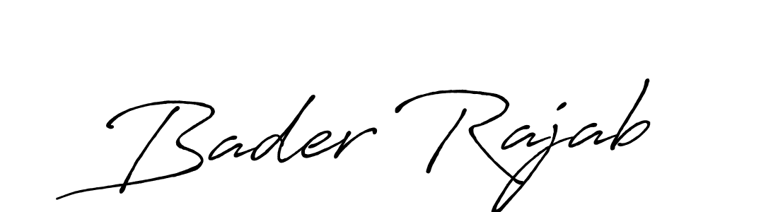 How to make Bader Rajab name signature. Use Antro_Vectra_Bolder style for creating short signs online. This is the latest handwritten sign. Bader Rajab signature style 7 images and pictures png