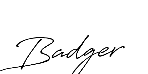 Create a beautiful signature design for name Badger. With this signature (Antro_Vectra_Bolder) fonts, you can make a handwritten signature for free. Badger signature style 7 images and pictures png