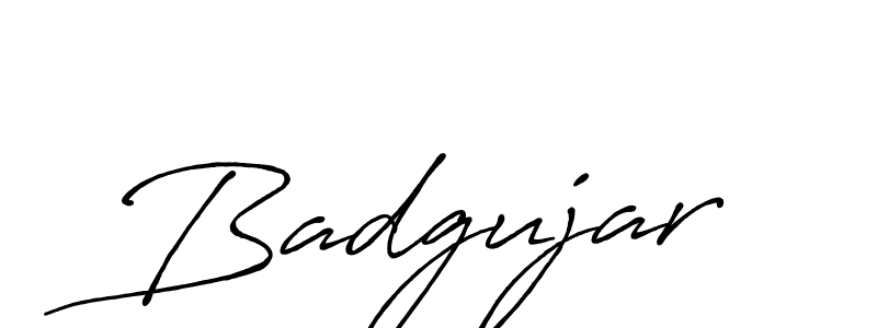 Make a beautiful signature design for name Badgujar. With this signature (Antro_Vectra_Bolder) style, you can create a handwritten signature for free. Badgujar signature style 7 images and pictures png