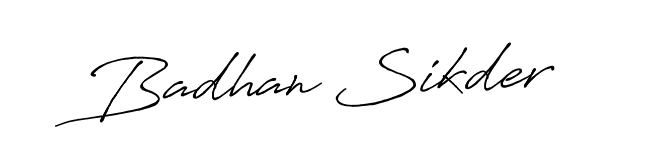 Create a beautiful signature design for name Badhan Sikder. With this signature (Antro_Vectra_Bolder) fonts, you can make a handwritten signature for free. Badhan Sikder signature style 7 images and pictures png