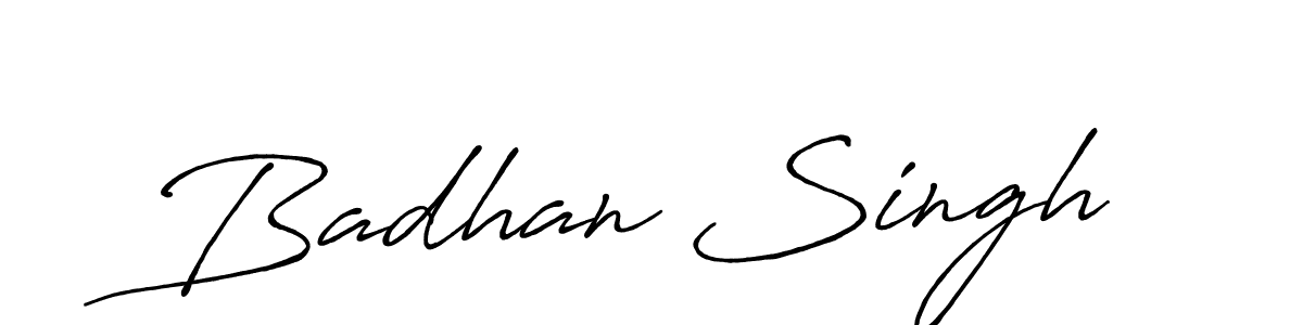 Design your own signature with our free online signature maker. With this signature software, you can create a handwritten (Antro_Vectra_Bolder) signature for name Badhan Singh. Badhan Singh signature style 7 images and pictures png