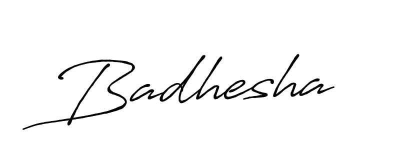 Design your own signature with our free online signature maker. With this signature software, you can create a handwritten (Antro_Vectra_Bolder) signature for name Badhesha. Badhesha signature style 7 images and pictures png