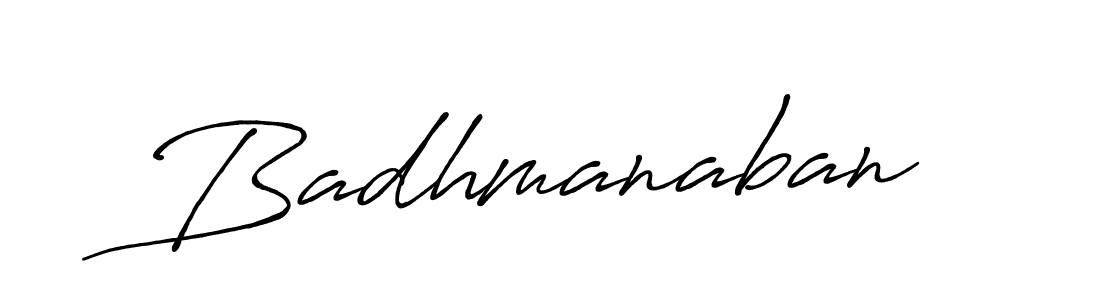 Badhmanaban stylish signature style. Best Handwritten Sign (Antro_Vectra_Bolder) for my name. Handwritten Signature Collection Ideas for my name Badhmanaban. Badhmanaban signature style 7 images and pictures png