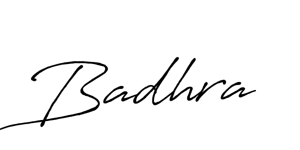 How to make Badhra name signature. Use Antro_Vectra_Bolder style for creating short signs online. This is the latest handwritten sign. Badhra signature style 7 images and pictures png