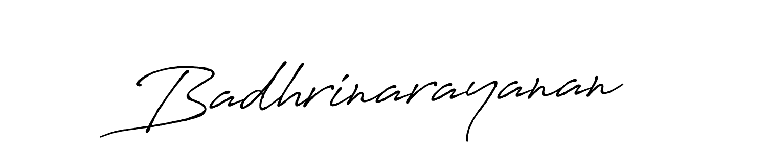 Also we have Badhrinarayanan name is the best signature style. Create professional handwritten signature collection using Antro_Vectra_Bolder autograph style. Badhrinarayanan signature style 7 images and pictures png