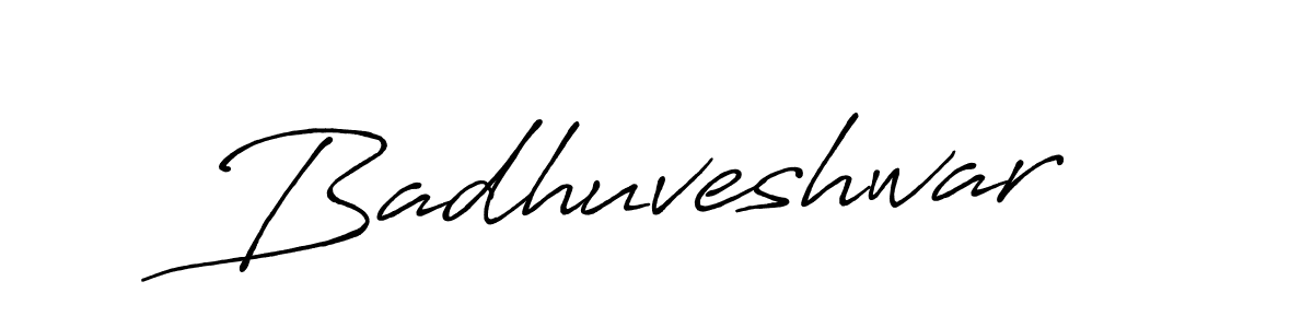 Create a beautiful signature design for name Badhuveshwar. With this signature (Antro_Vectra_Bolder) fonts, you can make a handwritten signature for free. Badhuveshwar signature style 7 images and pictures png