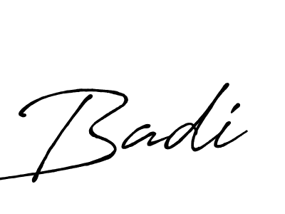 Badi stylish signature style. Best Handwritten Sign (Antro_Vectra_Bolder) for my name. Handwritten Signature Collection Ideas for my name Badi. Badi signature style 7 images and pictures png