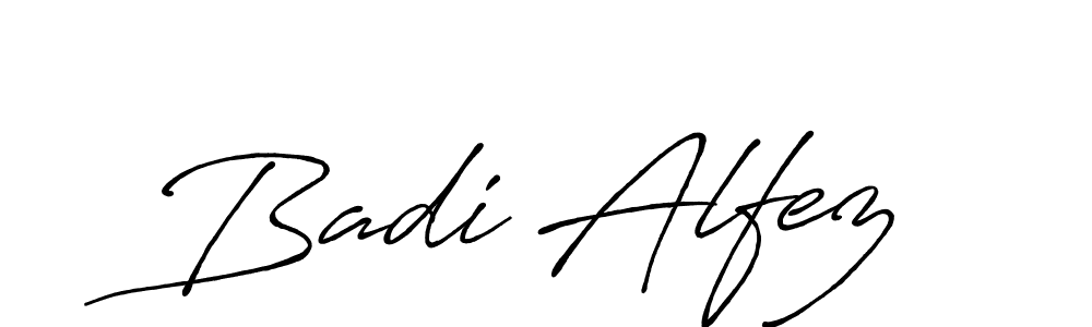 Also You can easily find your signature by using the search form. We will create Badi Alfez name handwritten signature images for you free of cost using Antro_Vectra_Bolder sign style. Badi Alfez signature style 7 images and pictures png