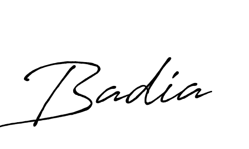 How to make Badia name signature. Use Antro_Vectra_Bolder style for creating short signs online. This is the latest handwritten sign. Badia signature style 7 images and pictures png