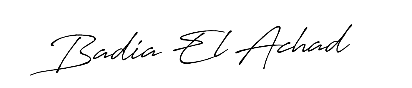 The best way (Antro_Vectra_Bolder) to make a short signature is to pick only two or three words in your name. The name Badia El Achad include a total of six letters. For converting this name. Badia El Achad signature style 7 images and pictures png