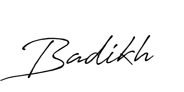 How to make Badikh signature? Antro_Vectra_Bolder is a professional autograph style. Create handwritten signature for Badikh name. Badikh signature style 7 images and pictures png