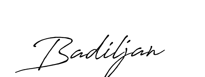 How to make Badiljan signature? Antro_Vectra_Bolder is a professional autograph style. Create handwritten signature for Badiljan name. Badiljan signature style 7 images and pictures png