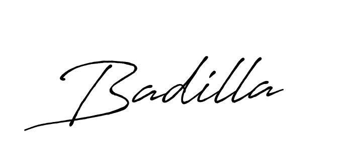 Badilla stylish signature style. Best Handwritten Sign (Antro_Vectra_Bolder) for my name. Handwritten Signature Collection Ideas for my name Badilla. Badilla signature style 7 images and pictures png