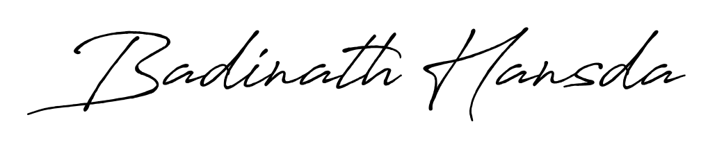 Also You can easily find your signature by using the search form. We will create Badinath Hansda name handwritten signature images for you free of cost using Antro_Vectra_Bolder sign style. Badinath Hansda signature style 7 images and pictures png