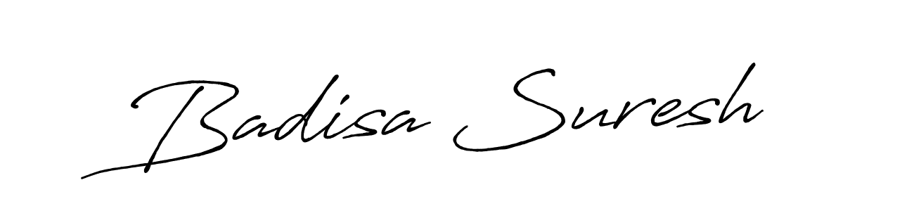 Once you've used our free online signature maker to create your best signature Antro_Vectra_Bolder style, it's time to enjoy all of the benefits that Badisa Suresh name signing documents. Badisa Suresh signature style 7 images and pictures png