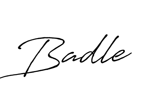Design your own signature with our free online signature maker. With this signature software, you can create a handwritten (Antro_Vectra_Bolder) signature for name Badle. Badle signature style 7 images and pictures png