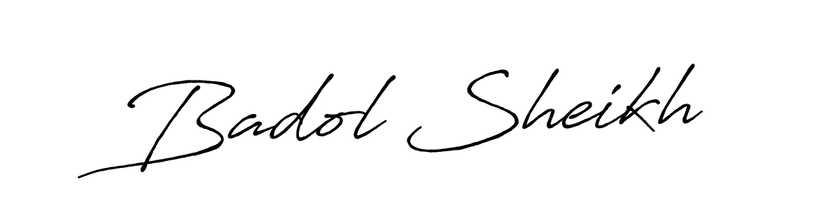 Make a beautiful signature design for name Badol Sheikh. With this signature (Antro_Vectra_Bolder) style, you can create a handwritten signature for free. Badol Sheikh signature style 7 images and pictures png