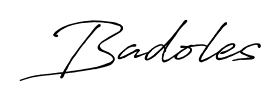 Create your official email sign-off with Badoles name in Antro_Vectra_Bolder style. Crisp, clean, and perfectly legible across all screens. Badoles signature style 7 images and pictures png