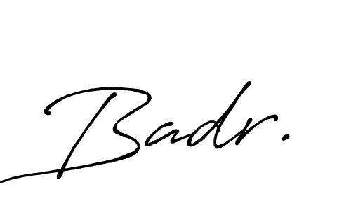 How to make Badr. signature? Antro_Vectra_Bolder is a professional autograph style. Create handwritten signature for Badr. name. Badr. signature style 7 images and pictures png