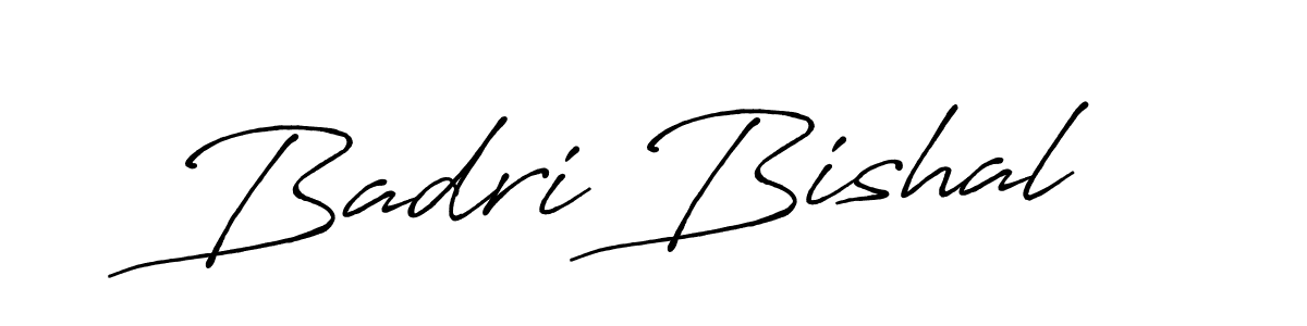 Make a beautiful signature design for name Badri Bishal. With this signature (Antro_Vectra_Bolder) style, you can create a handwritten signature for free. Badri Bishal signature style 7 images and pictures png