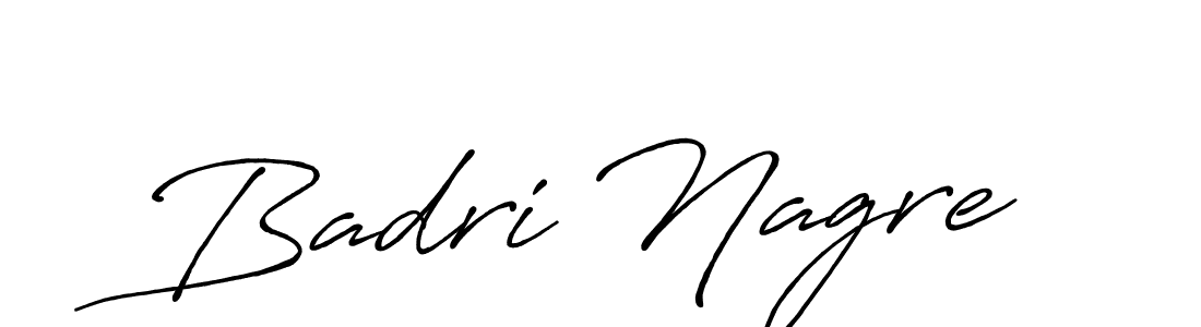 The best way (Antro_Vectra_Bolder) to make a short signature is to pick only two or three words in your name. The name Badri Nagre include a total of six letters. For converting this name. Badri Nagre signature style 7 images and pictures png