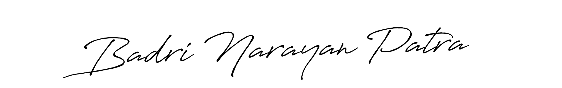 Make a beautiful signature design for name Badri Narayan Patra. With this signature (Antro_Vectra_Bolder) style, you can create a handwritten signature for free. Badri Narayan Patra signature style 7 images and pictures png