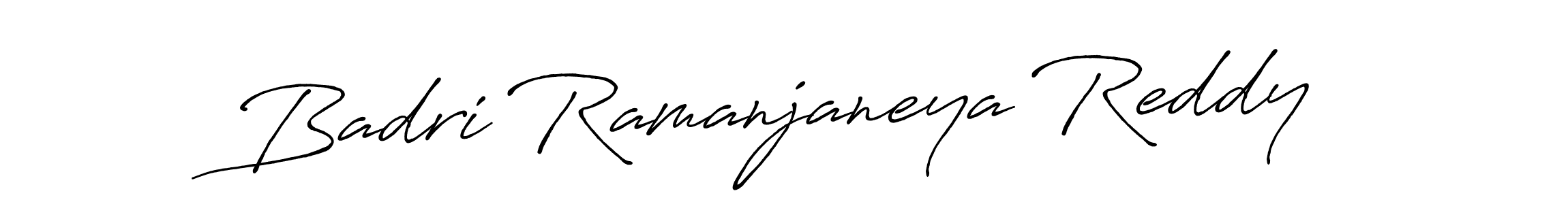 Design your own signature with our free online signature maker. With this signature software, you can create a handwritten (Antro_Vectra_Bolder) signature for name Badri Ramanjaneya Reddy. Badri Ramanjaneya Reddy signature style 7 images and pictures png