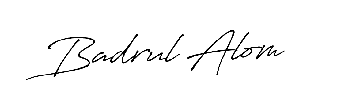 Design your own signature with our free online signature maker. With this signature software, you can create a handwritten (Antro_Vectra_Bolder) signature for name Badrul Alom. Badrul Alom signature style 7 images and pictures png