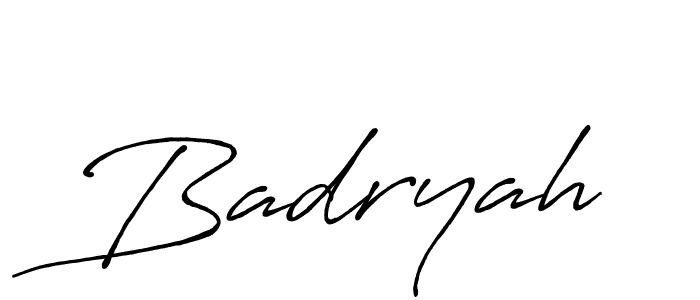 Make a beautiful signature design for name Badryah. With this signature (Antro_Vectra_Bolder) style, you can create a handwritten signature for free. Badryah signature style 7 images and pictures png
