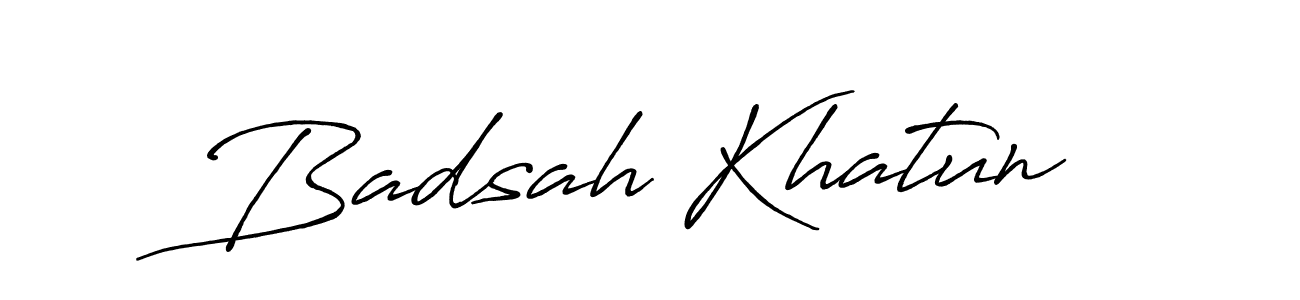 Make a beautiful signature design for name Badsah Khatun. With this signature (Antro_Vectra_Bolder) style, you can create a handwritten signature for free. Badsah Khatun signature style 7 images and pictures png