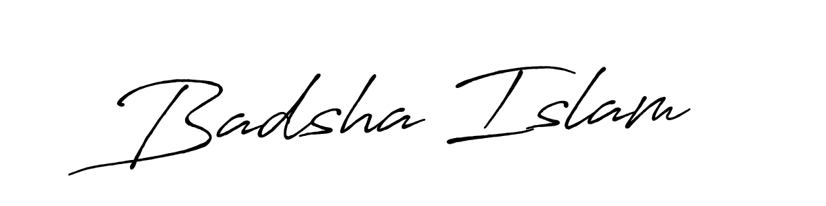 Create a beautiful signature design for name Badsha Islam. With this signature (Antro_Vectra_Bolder) fonts, you can make a handwritten signature for free. Badsha Islam signature style 7 images and pictures png