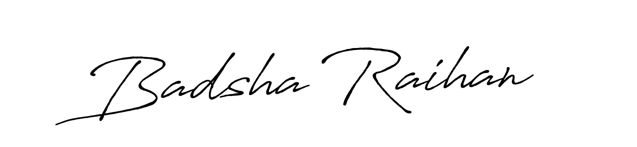 Use a signature maker to create a handwritten signature online. With this signature software, you can design (Antro_Vectra_Bolder) your own signature for name Badsha Raihan. Badsha Raihan signature style 7 images and pictures png