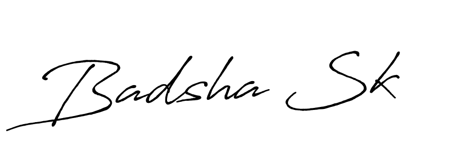 How to make Badsha Sk name signature. Use Antro_Vectra_Bolder style for creating short signs online. This is the latest handwritten sign. Badsha Sk signature style 7 images and pictures png