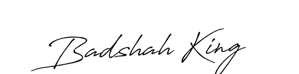 Use a signature maker to create a handwritten signature online. With this signature software, you can design (Antro_Vectra_Bolder) your own signature for name Badshah King. Badshah King signature style 7 images and pictures png