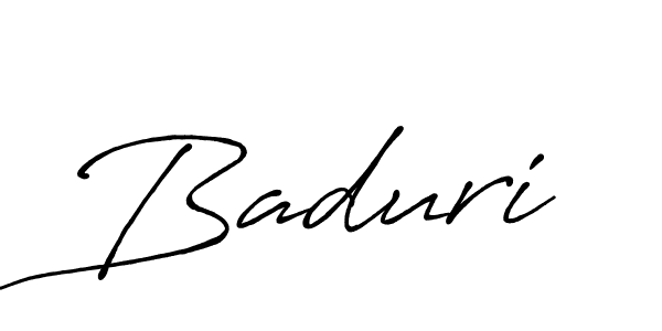 How to make Baduri signature? Antro_Vectra_Bolder is a professional autograph style. Create handwritten signature for Baduri name. Baduri signature style 7 images and pictures png