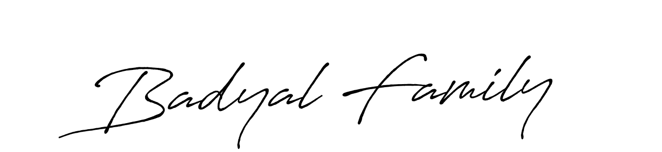 How to make Badyal Family signature? Antro_Vectra_Bolder is a professional autograph style. Create handwritten signature for Badyal Family name. Badyal Family signature style 7 images and pictures png