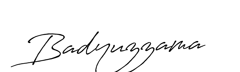 How to make Badyuzzama name signature. Use Antro_Vectra_Bolder style for creating short signs online. This is the latest handwritten sign. Badyuzzama signature style 7 images and pictures png