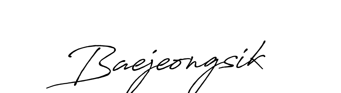 Create a beautiful signature design for name Baejeongsik. With this signature (Antro_Vectra_Bolder) fonts, you can make a handwritten signature for free. Baejeongsik signature style 7 images and pictures png