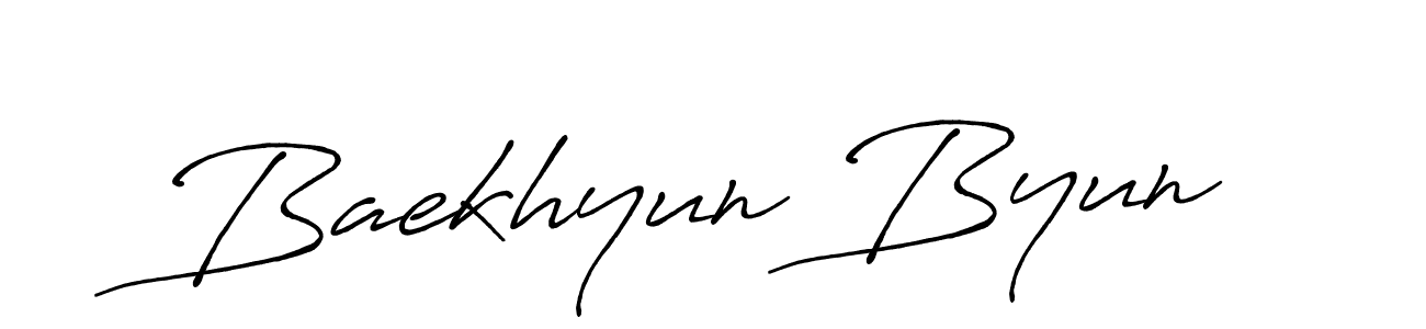 Baekhyun Byun stylish signature style. Best Handwritten Sign (Antro_Vectra_Bolder) for my name. Handwritten Signature Collection Ideas for my name Baekhyun Byun. Baekhyun Byun signature style 7 images and pictures png