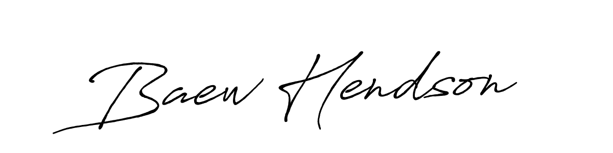 Baew Hendson stylish signature style. Best Handwritten Sign (Antro_Vectra_Bolder) for my name. Handwritten Signature Collection Ideas for my name Baew Hendson. Baew Hendson signature style 7 images and pictures png