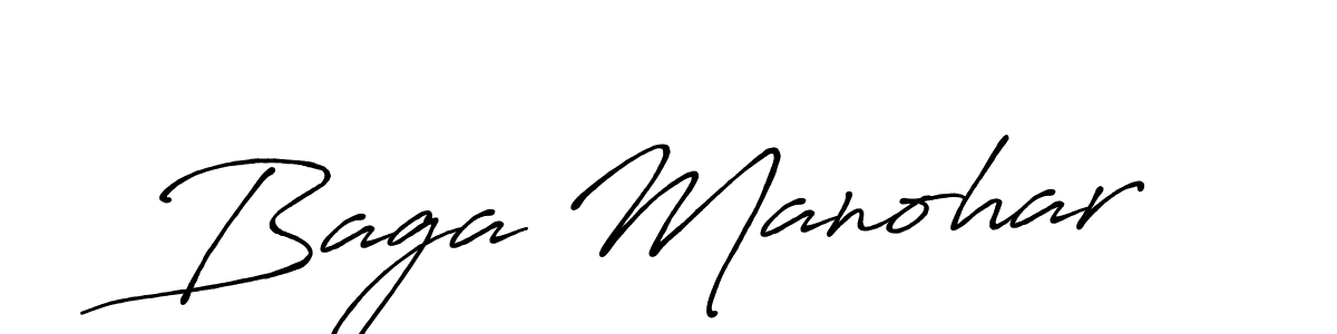 Also we have Baga Manohar name is the best signature style. Create professional handwritten signature collection using Antro_Vectra_Bolder autograph style. Baga Manohar signature style 7 images and pictures png