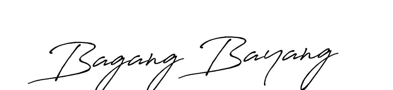 Create a beautiful signature design for name Bagang Bayang. With this signature (Antro_Vectra_Bolder) fonts, you can make a handwritten signature for free. Bagang Bayang signature style 7 images and pictures png