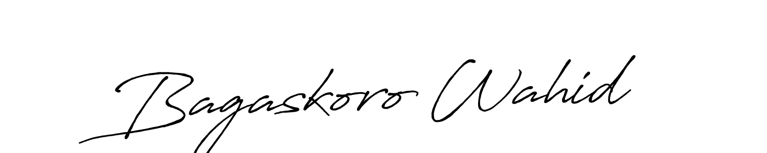 Make a beautiful signature design for name Bagaskoro Wahid. Use this online signature maker to create a handwritten signature for free. Bagaskoro Wahid signature style 7 images and pictures png