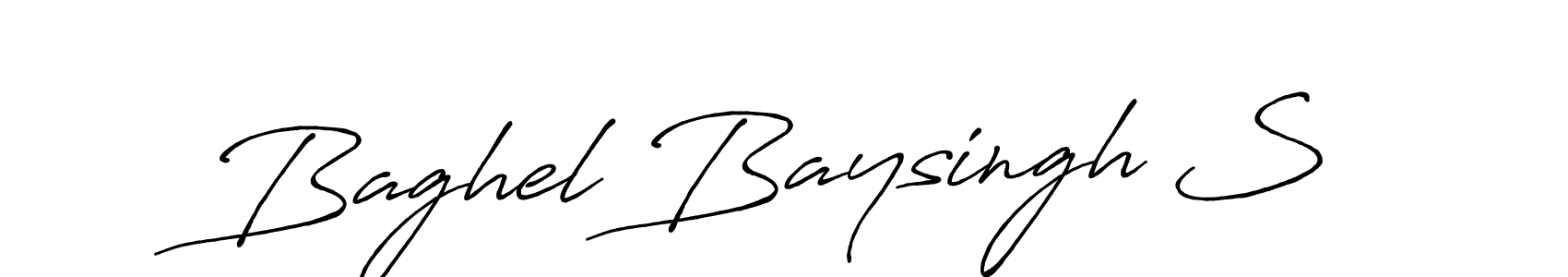 Make a beautiful signature design for name Baghel Baysingh S. With this signature (Antro_Vectra_Bolder) style, you can create a handwritten signature for free. Baghel Baysingh S signature style 7 images and pictures png