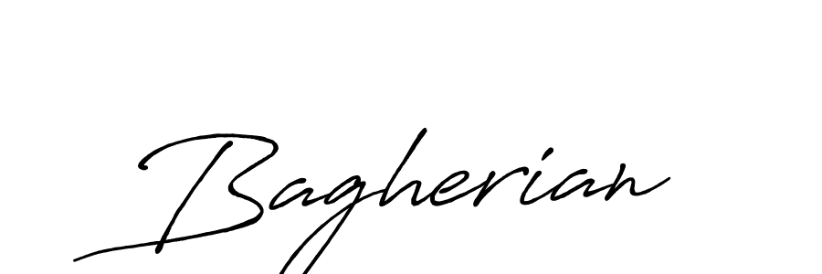 Create a beautiful signature design for name Bagherian. With this signature (Antro_Vectra_Bolder) fonts, you can make a handwritten signature for free. Bagherian signature style 7 images and pictures png