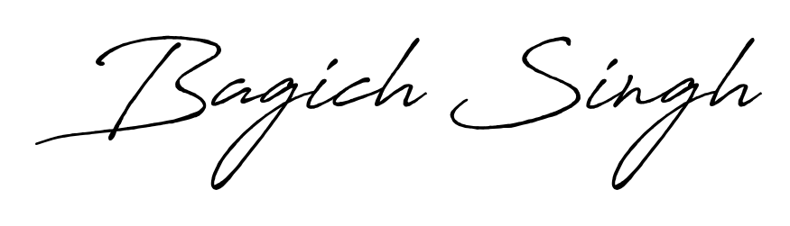 If you are searching for the best signature style for your name Bagich Singh, here we have designed multiple signature styles using Antro_Vectra_Bolder. Bagich Singh signature style 7 images and pictures png