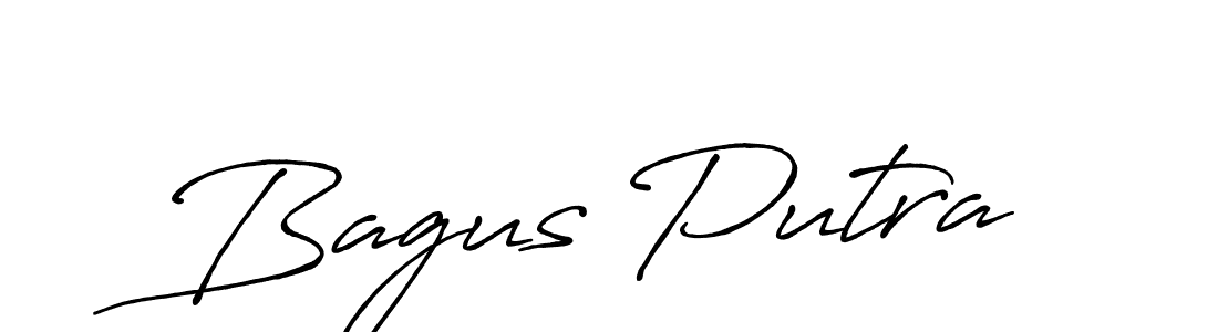 Design your own signature with our free online signature maker. With this signature software, you can create a handwritten (Antro_Vectra_Bolder) signature for name Bagus Putra. Bagus Putra signature style 7 images and pictures png