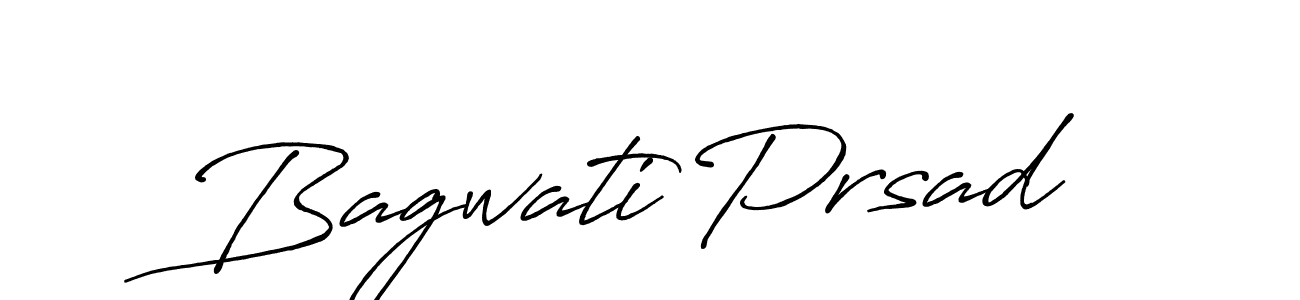 How to make Bagwati Prsad name signature. Use Antro_Vectra_Bolder style for creating short signs online. This is the latest handwritten sign. Bagwati Prsad signature style 7 images and pictures png