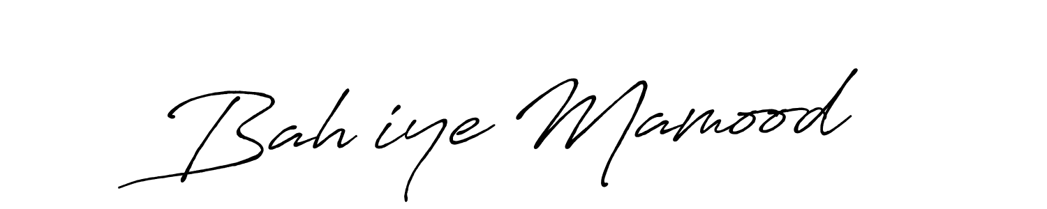 Make a beautiful signature design for name Bahşiye Mamood. With this signature (Antro_Vectra_Bolder) style, you can create a handwritten signature for free. Bahşiye Mamood signature style 7 images and pictures png