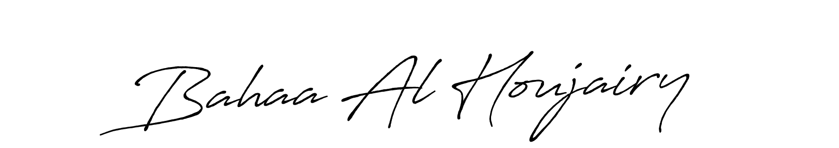 You should practise on your own different ways (Antro_Vectra_Bolder) to write your name (Bahaa Al Houjairy) in signature. don't let someone else do it for you. Bahaa Al Houjairy signature style 7 images and pictures png